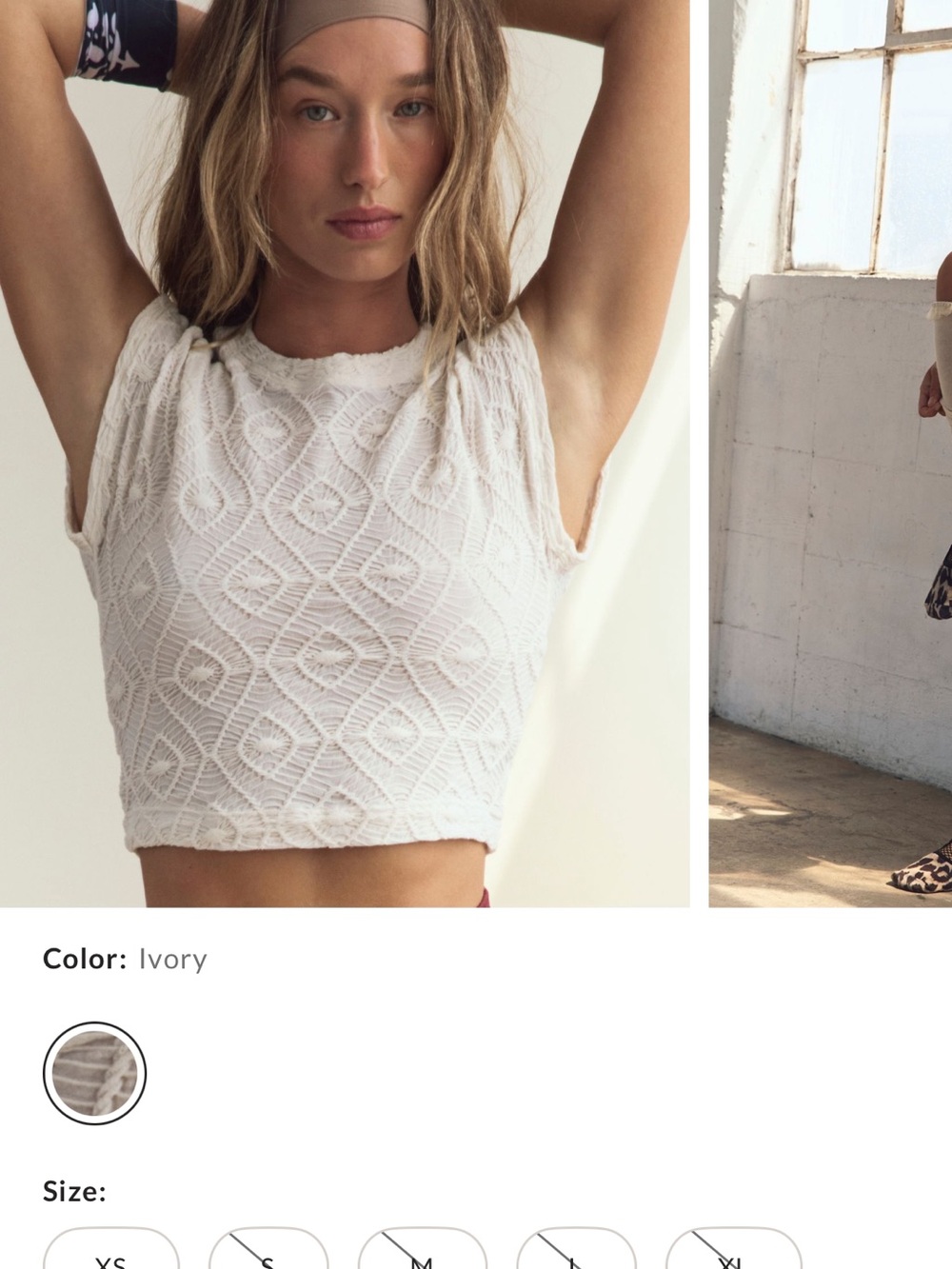 Free People Devoted Crochet Tee
